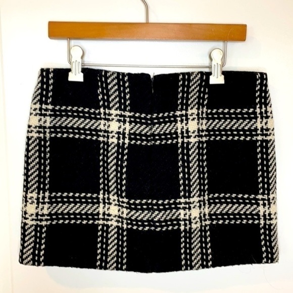 GAP | Women’s Black & White Back Quarter Zip Checkered Casual Skirt Size 0. - Picture 6 of 7